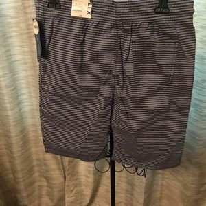 Blue and gray stripped shorts